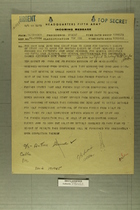 Incoming Message from Field Marshall Alexander for Combined and British Chiefs of Staff, General Gruenther, and General Crittenberger, Undated