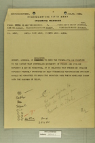 Secret Memo from U.S. 15th Army Group to Fifth Army Headquarters Requesting Approval to Open French-Italian Border, May 28, 1945
