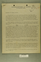 Memo from Lt. Gen. W. D. Crittenberger to Gen. L. K. Truscott, May 20, 1945