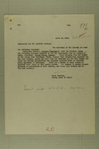Memo from Peyton C. March to the Adjutant General, April 23, 1918