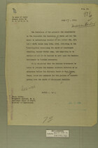 Memo from Henry Jervey to the Secretary of State, July 17, 1918