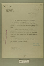Memo from Henry Jervey to The Secretary of Labor, August 16, 1918