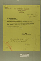 Memo from P. C. March to Commanding General, Southern Department, August 30, 1918