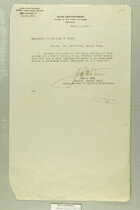 Memo from John M. Dunn, re: Pvt. David Treib, Medical Corps., March 29, 1919