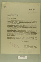 Letter from Henry Jervey to Honorable B. C. Hernandez, July 24, 1919