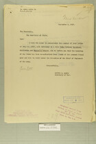 Letter from Newton D. Baker to the Secretary of State, Sept. 2, 1919