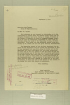 Letter from Frank McIntyre to Honorable Carl Hayden, Sept. 9, 1919