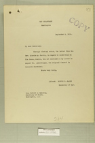 Letters from Newton D. Baker to Robert Lansing, Aug. 16 and Sept. 2, 1919