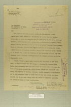 Letter from Newton D. Baker to the Secretary of State, Oct. 30, 1919