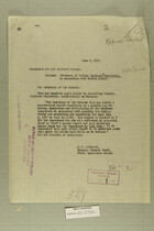 Statement of Duties, Southern Department, in Connection with Border Patrol, June 8, 1920