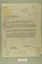 Letter from Newton D. Baker to Honorable G. B. Hudspeth, Nov. 9, 1920