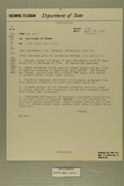 Telegram from Francis H. Russell in Tel Aviv to Secretary of State, April 28, 1954