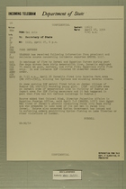 Telegram from Francis H. Russell in Tel Aviv to Secretary of State, April 27, 1954