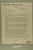 Telegram from Francis H. Russell to Secretary of State, April 7, 1954
