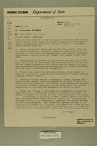 Telegram from Francis H. Russell to Secretary of State, March 31, 1954