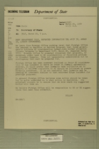 Telegram from C. Douglas Dillon in Paris to Secretary of State, March 29, 1954