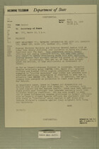 Telegram from Raymond A. Hare to Secretary of State, March 19, 1954