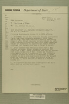 Telegram No. 101 from William E. Cole Jr. in Jerusalem to Secretary of State, Oct. 16, 1954