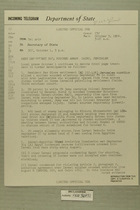 Telegram No. 307 from Francis H. Russell in Tel Aviv to Secretary of State, Oct. 1, 1954