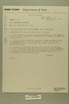 Telegram No. 301 from Francis H. Russell in Tel Aviv to Secretary of State, Sept. 30, 1954