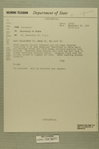 Telegram No. 85 from William E. Cole Jr. in Jerusalem to Secretary of State, Sept. 30, 1954