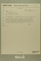 Telegram No. 84 from William E. Cole Jr. in Jerusalem to Secretary of State, Sept. 30, 1954