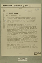 Telegram No. 72 from William E. Cole Jr. in Jerusalem to Secretary of State, Sept. 6, 1954