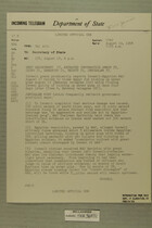 Telegram from Francis H. Russell in Tel Aviv to Secretary of State, Aug. 18, 1954