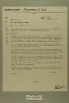 Telegram from Francis H. Russell in Tel Aviv to Secretary of State, Aug. 9, 1954