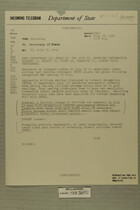 Telegram from William E. Cole, Jr. in Jerusalem to Secretary of State, July 18, 1954