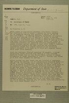 Telegram from Henry Cabot Lodge, Jr.  in New York to Secretary of State, June 29, 1954