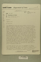 Telegram from Henry Cabot Lodge, Jr. in New York to Secretary of State, Nov. 24, 1955