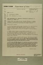 Telegram from Edward B. Lawson in Tel Aviv to Secretary of State, Feb. 15, 1955