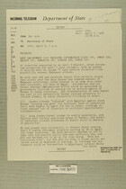 Telegram from Edward B. Lawson in Tel Aviv to Secretary of State, April 7, 1956