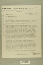 Telegram from William E. Cole, Jr. in Jerusalem to Secretary of State, February 23, 1956