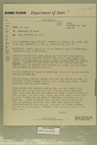 Telegram from Edward B. Lawson in Tel Aviv to Secretary of State, November 23, 1956