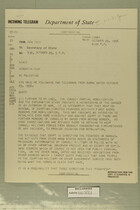 Telegram from Henry Cabot Lodge, Jr. in New York to Secretary of State, October 29, 1956