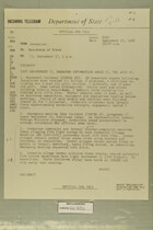 Telegram from John Sabini in Jerusalem to Secretary of State, September 17, 1956