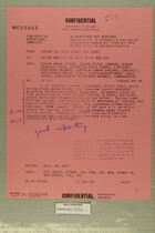 Confidential Message from USARMA Tel Aviv Isreal, SGD Query, to DEPTAR Wash DC for ACSI, AFOIN and CNO, September 11, 1956