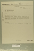 Telegram from John Sabini in Jerusalem to Secretary of State, September 14, 1956