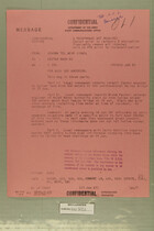 Confidential Message from USARMA Tel Aviv Isreael to Deptar Wash DC, June 17, 1957