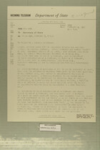 Telegram from Henry Cabot Lodge Jr. in New York to Department of State, February 9, 1957