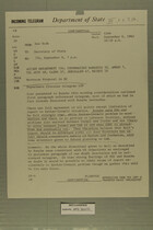 Telegram from Francis T. P. Plimpton in New York to Secretary of State, September 6, 1963