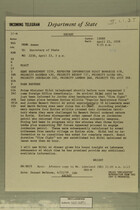 Telegram from Thomas Wright to the Secretary of State, April 23, 1959
