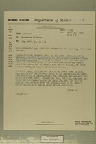 Telegram from Albert B. Franklin to the Secretary of State, April 21, 1959