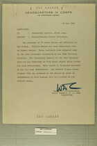 Memorandum from Willis D. Crittenberger to Commanding General, Fifth Army, May 14, 1945