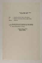 Memo from David P. Minard re Affidavits, October 14, 1918