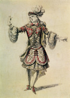 Costume design for a male dancer, c.1681
