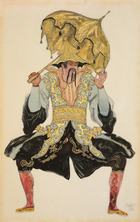 The Chinese Mandarin, costume design for 'Sleeping Beauty', 1921 (pencil, w/c & gouache)