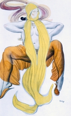 Costume design for a Bacchic Dancer, from The Legend of Joseph, c.1914 (colour litho)